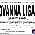 E’ mancata Giovanna Ligato