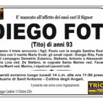 è mancato Diego Foti