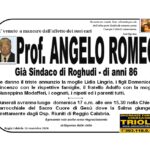 è mancato il Prof. Angelo Romeo